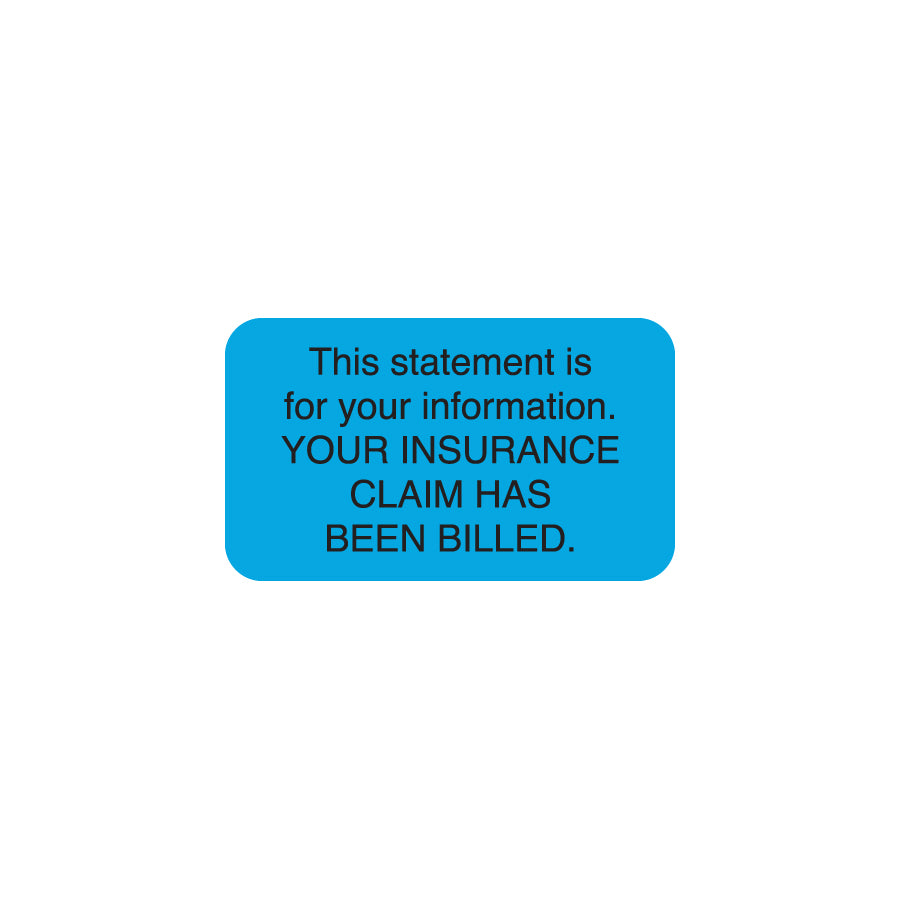 MAP3730 THIS STATEMENT- Lt. Blue 1-1/2" X 7/8"-Roll of 250