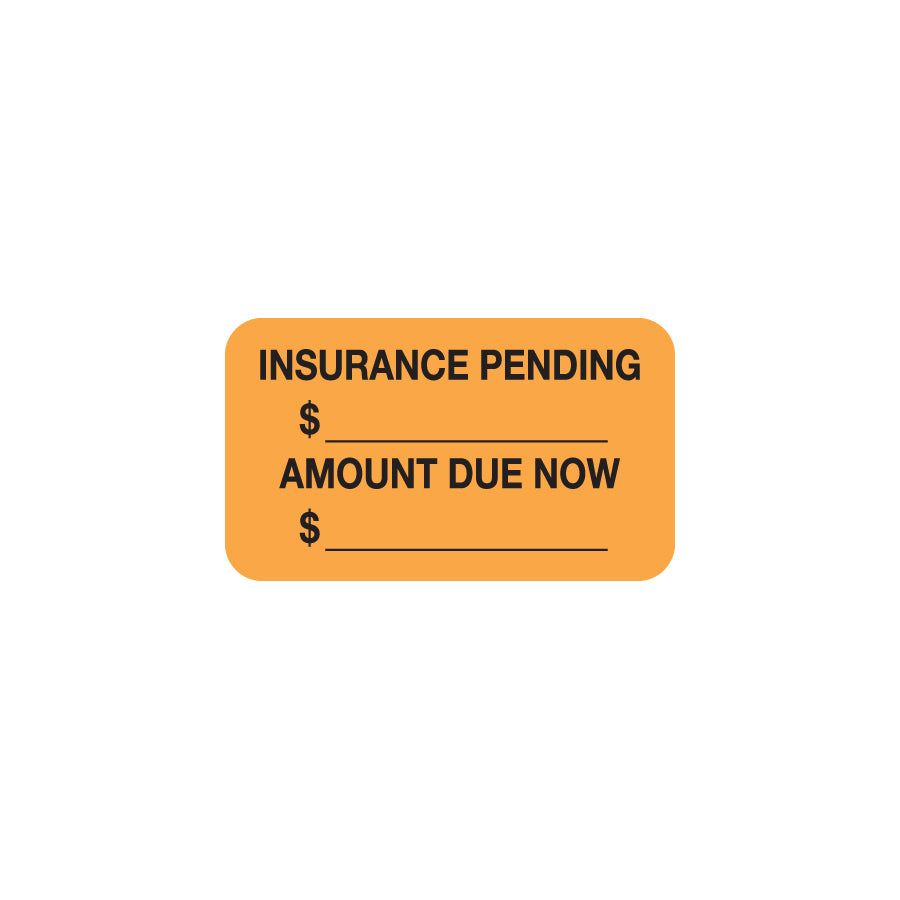 MAP3750 INSURANCE PENDING- Fluorescent Orange 1-1/2" X 7/8"-Roll of 250