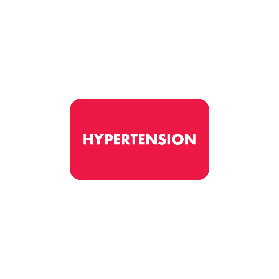 MAP5020 HYPERTENSION- Red 1-1/2" X 7/8" (Roll of 250)