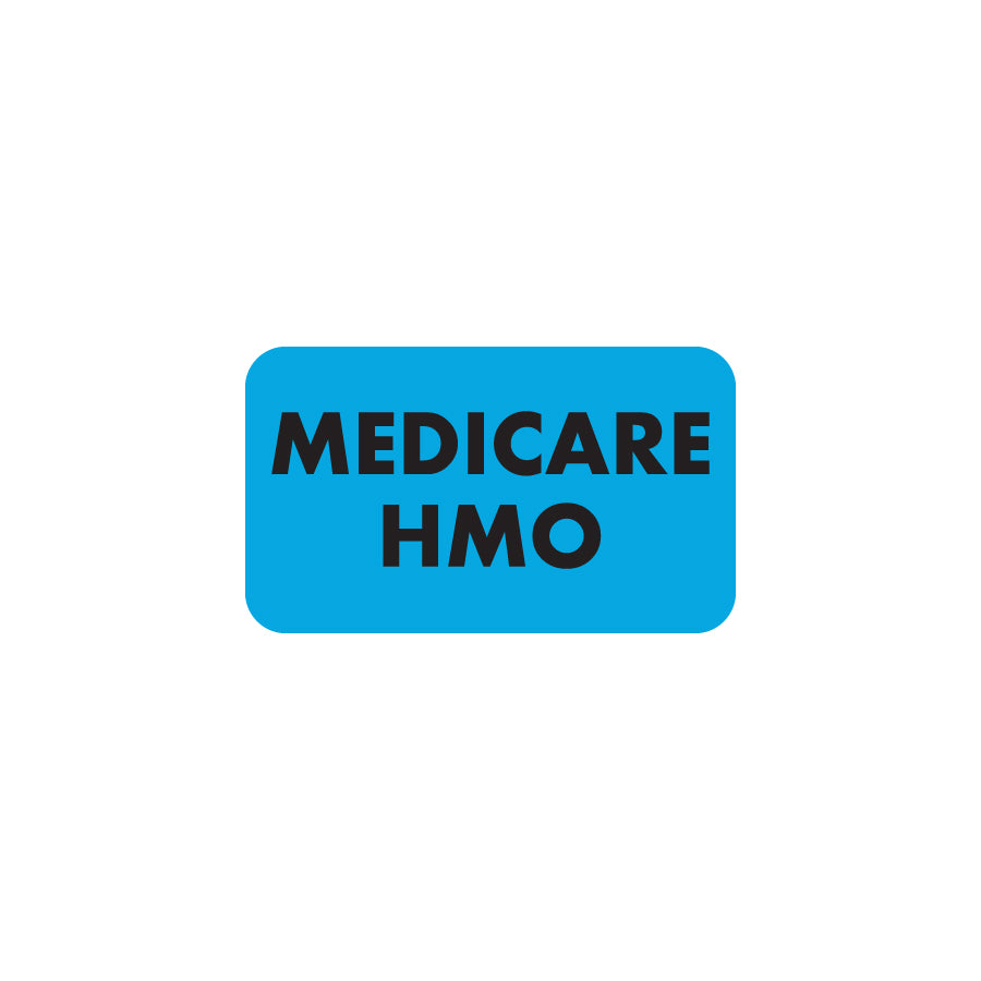 MAP5260 MEDICARE HMO- Lt. Blue 1-1/2" X 7/8" (Roll of 250)