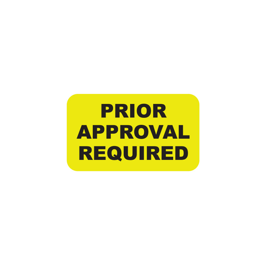 MAP5500 PRIOR APPROVAL- Fl Chartreuse 1-1/2" X 7/8" (Roll of 250)
