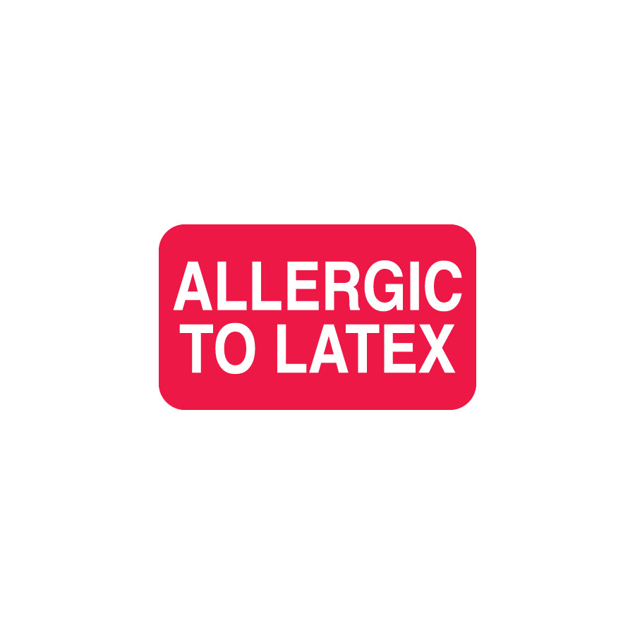 MAP6260 ALLERGIC TO LATEX- Red 1-1/2" X 7/8" (Roll of 250)