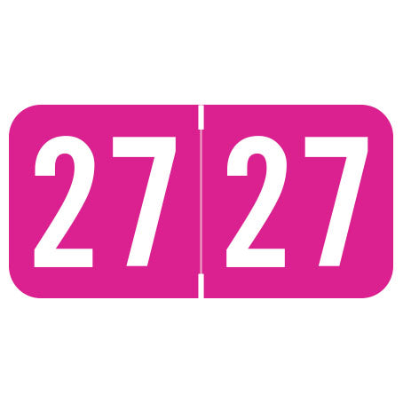 POS Year 27 Labels, 3/4" X 1-1/2" Laminated- Roll of 500