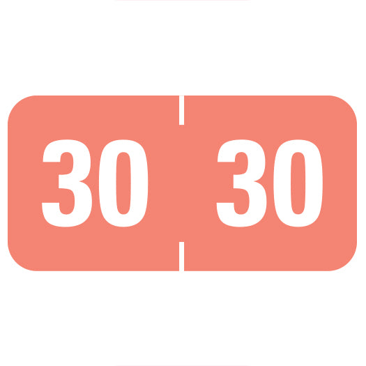 Tab Products Year 30 Labels, 3/4" X 1-1/2" Laminated- Roll of 500