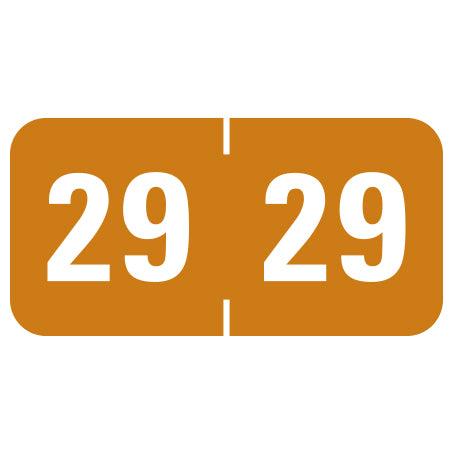 Tab Products Year 29 Labels, 3/4" X 1-1/2" Laminated- Roll of 500