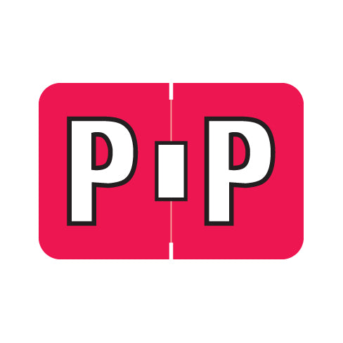 PMA 3900 "P" Labels 1" X 1-1/2" Laminated- Pack of 225