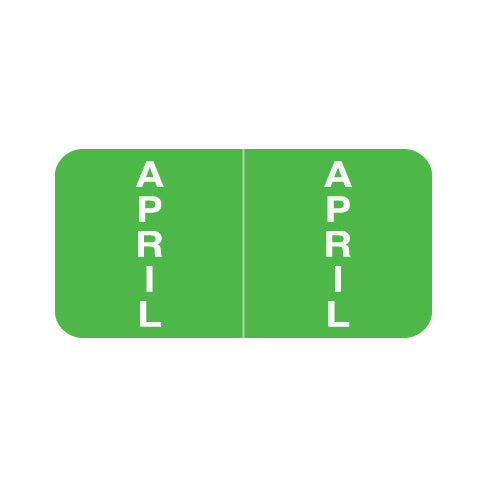 Reynolds & Reynolds April Month Labels 3/4" X 1-1/2" Laminated - Roll of 500