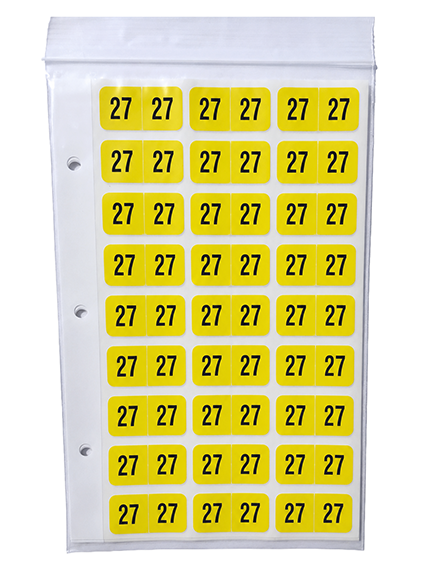 Reynolds & Reynolds Year 27 Labels, 3/4" X 1-1/2" Laminated- Pack of 270