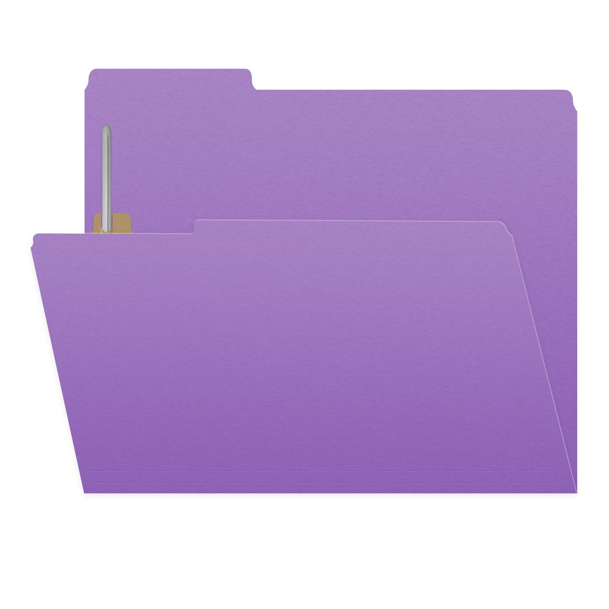 11 PT Color Folders, 1/3 Cut Top Tab - Assorted, 2″ Bonded Fastener on Inside Front and Back, Letter Size (Box of 50)