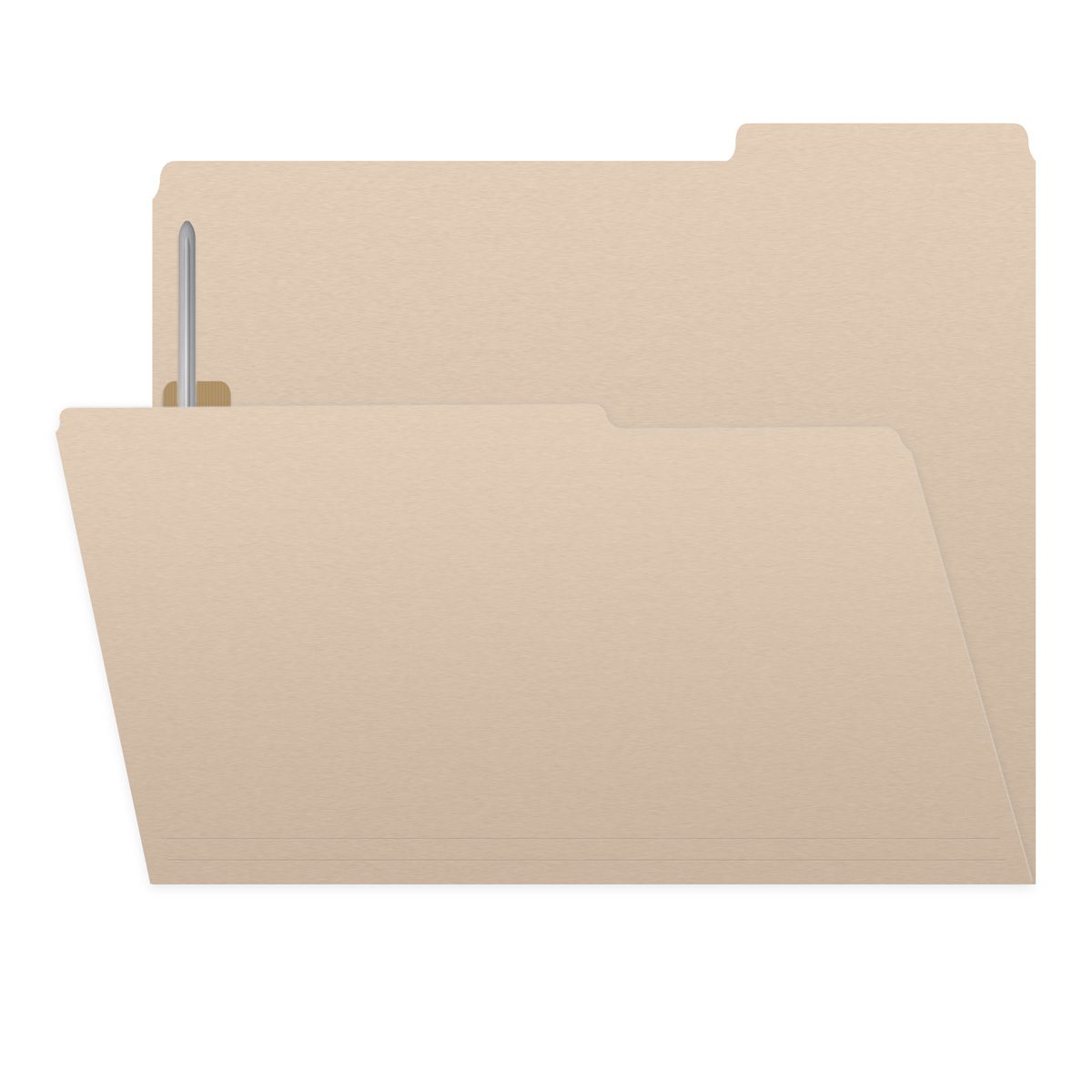 11 PT Color Folders, 1/3 Cut Top Tab - Assorted, 2″ Bonded Fastener on Inside Front and Back, Letter Size (Box of 50)