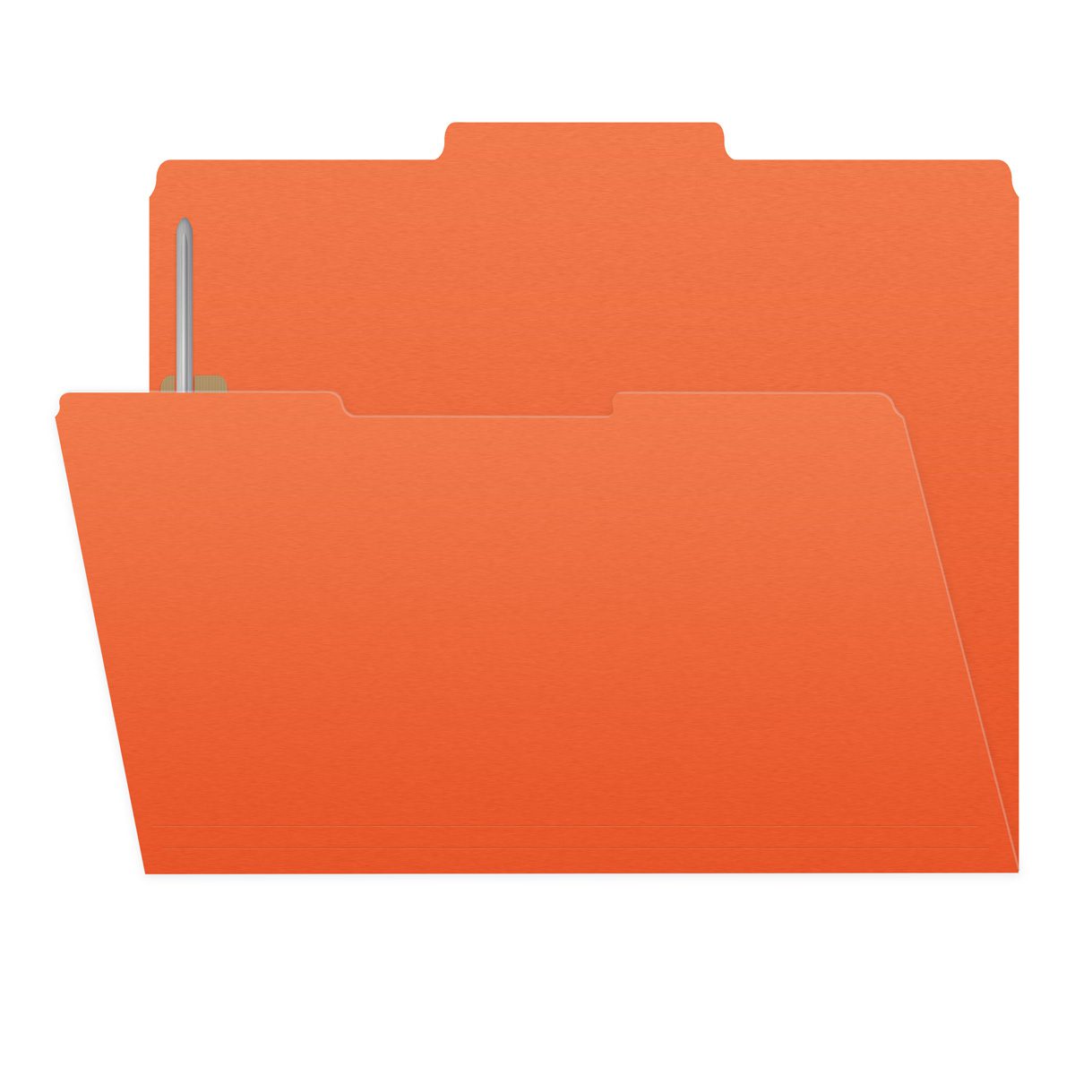 11 PT Color Folders, 1/3 Cut Top Tab - Assorted, 2″ Bonded Fastener on Inside Front and Back, Letter Size (Box of 50)