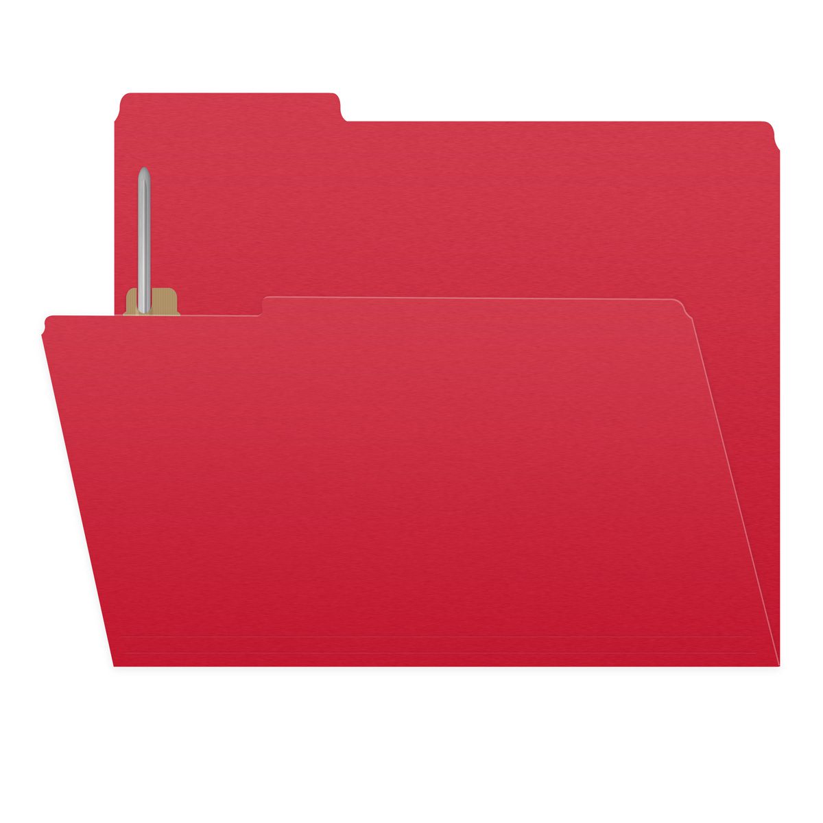 11 PT Color Folders, 1/3 Cut Top Tab - Assorted, 2″ Bonded Fastener on Inside Front and Back, Letter Size (Box of 50)