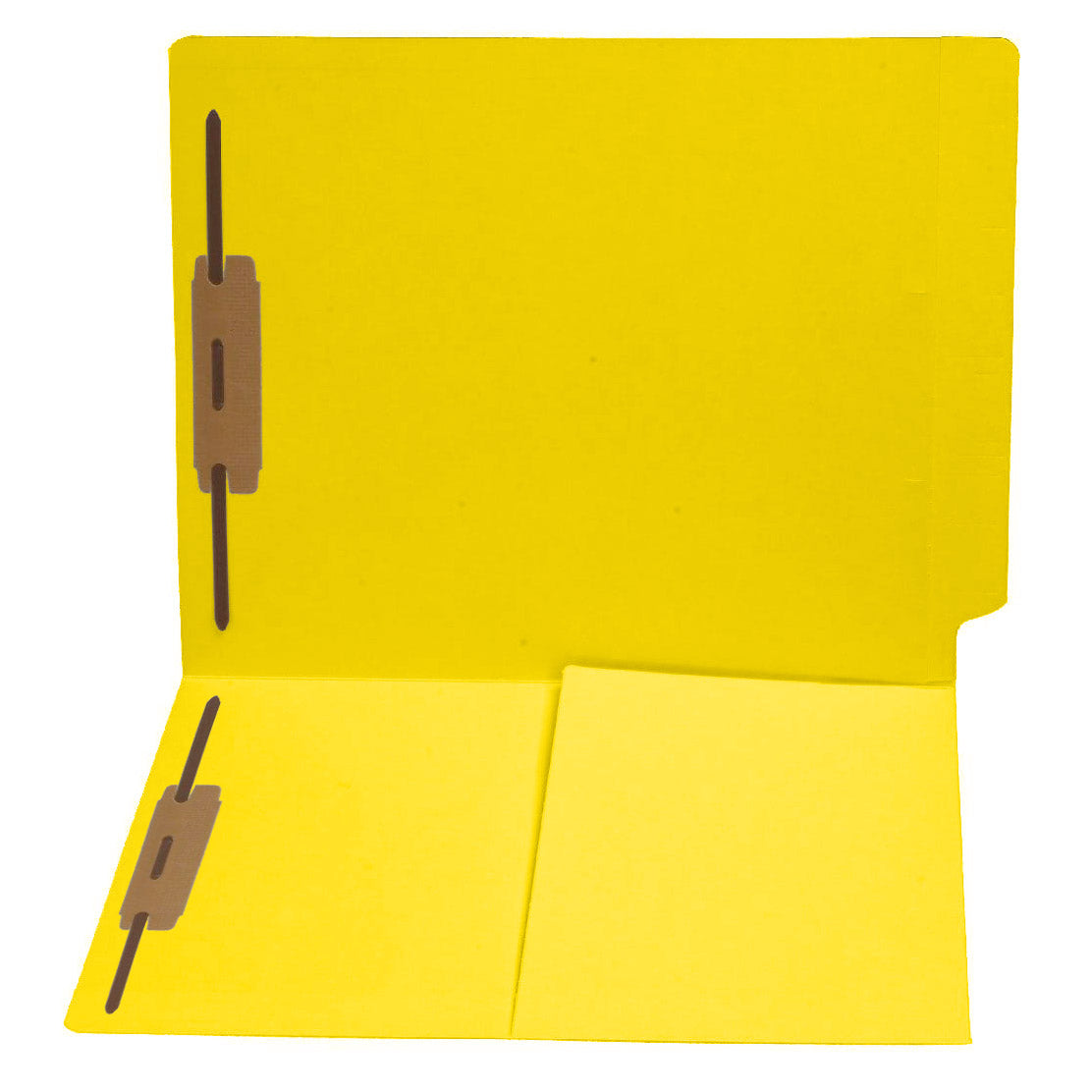 14 pt Color Folders, Full Cut End Tab, Letter Size, 1/2 Pocket Inside Front, Fastener Pos #1 & #3 (Box of 50)