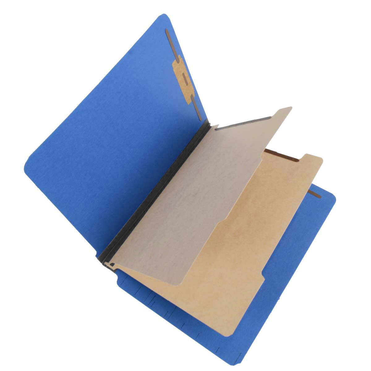 S60433 25 Pt Pressboard Classification Folders, Full Cut End Tab, Letter Size, 2 Dividers, Royal Blue (Box of 15)