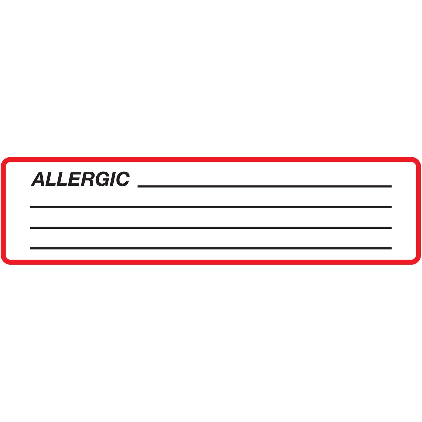 ALLERGIC Ring Binder Labels 1-3/8" x 5-3/8"- Roll of 200