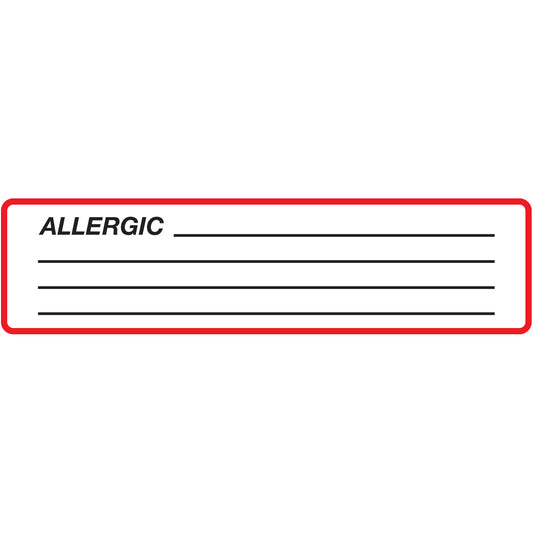 ALLERGIC Ring Binder Labels 1-3/8" x 5-3/8"- Roll of 200