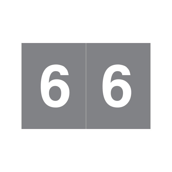 S&W "6" Labels 1" X 1-1/2" Laminated- Roll of 500