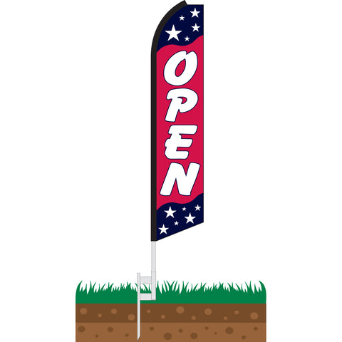 Open American Swooper Feather Flag