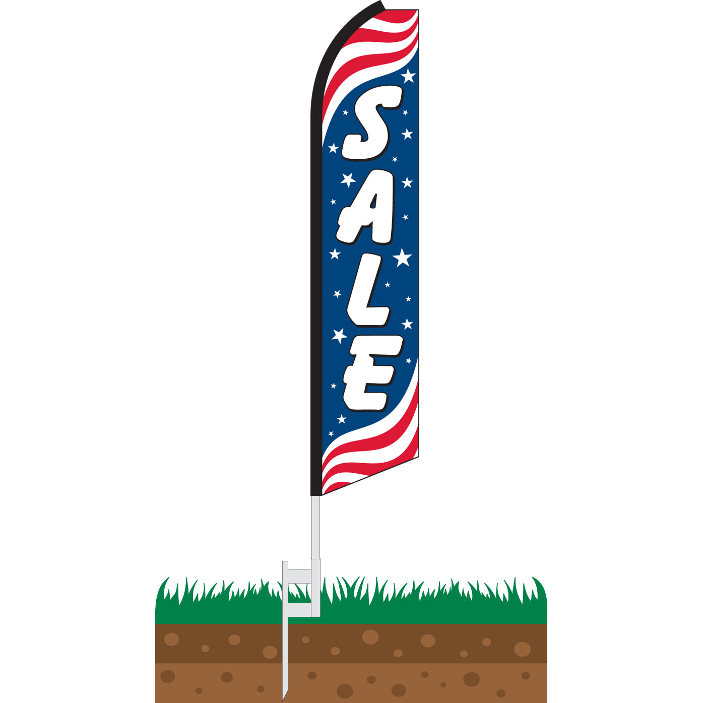 Sale Patriotic Swooper Feather Flag
