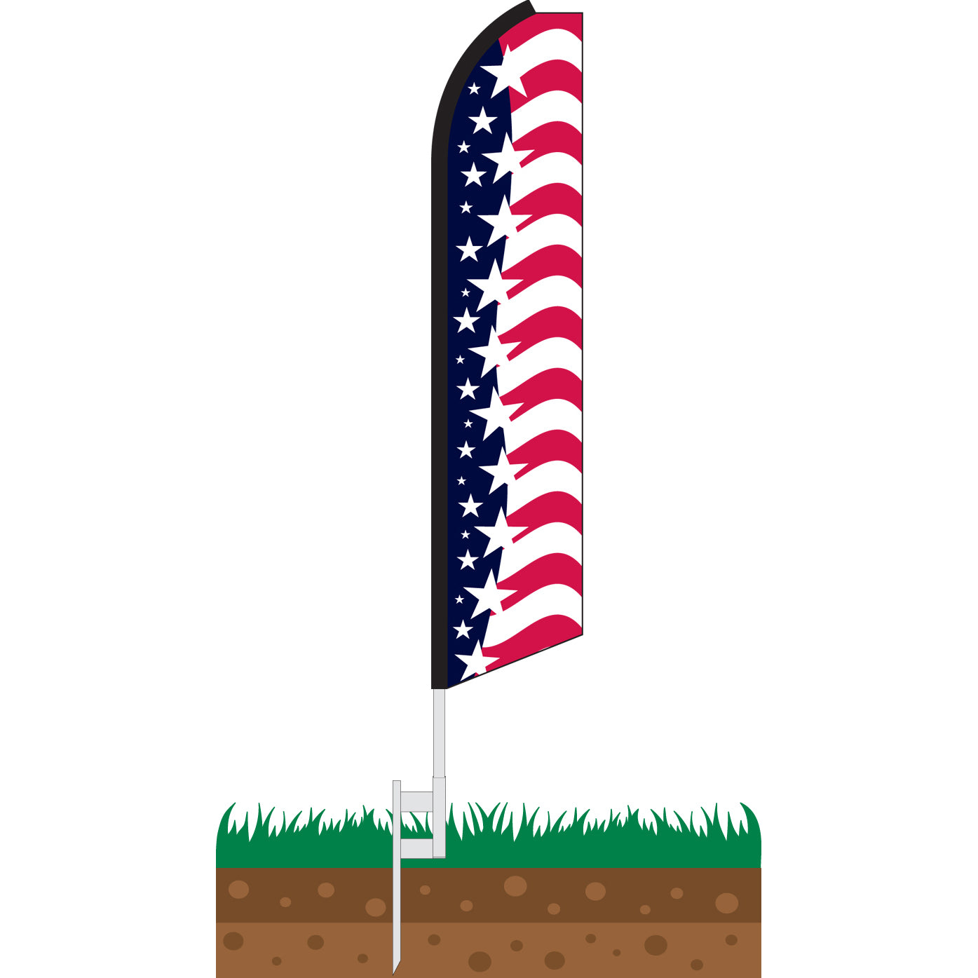 Star Spangled Banner Swooper Feather Flag