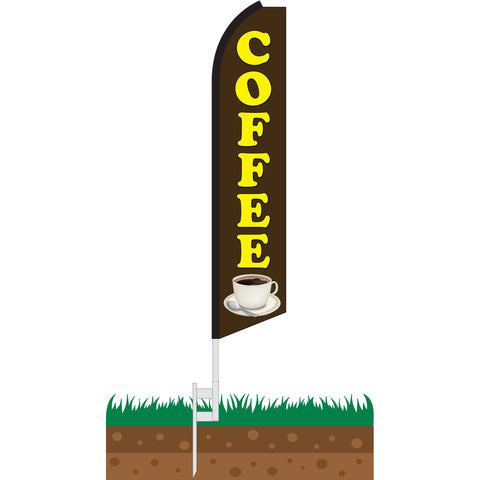 Coffee Swooper Feather Flag