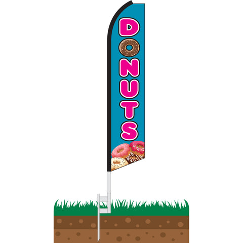 Donuts Swooper Feather Flag