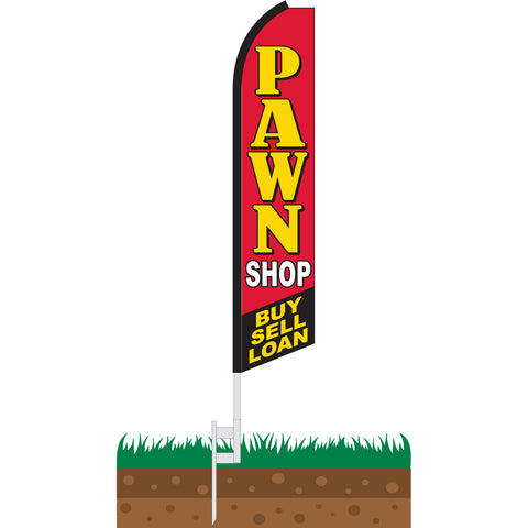Pawn Shop - Buy, Sell, Loan Swooper Feather Flag