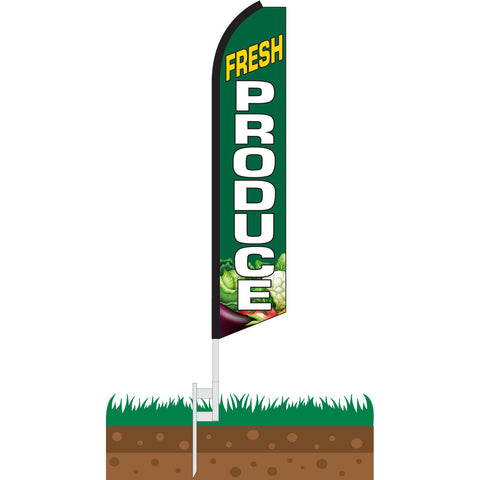 Fresh Produce Swooper Feather Flag