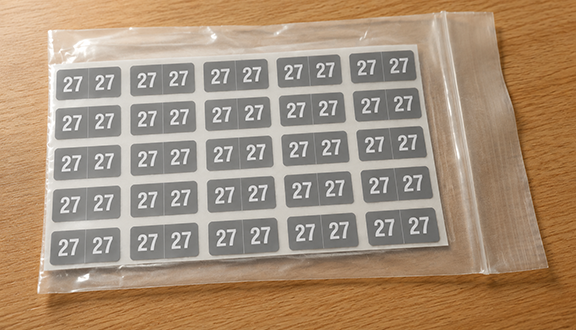Smead ETS Year 27 Labels, 1/2" X 1" Laminated- Pack of 250