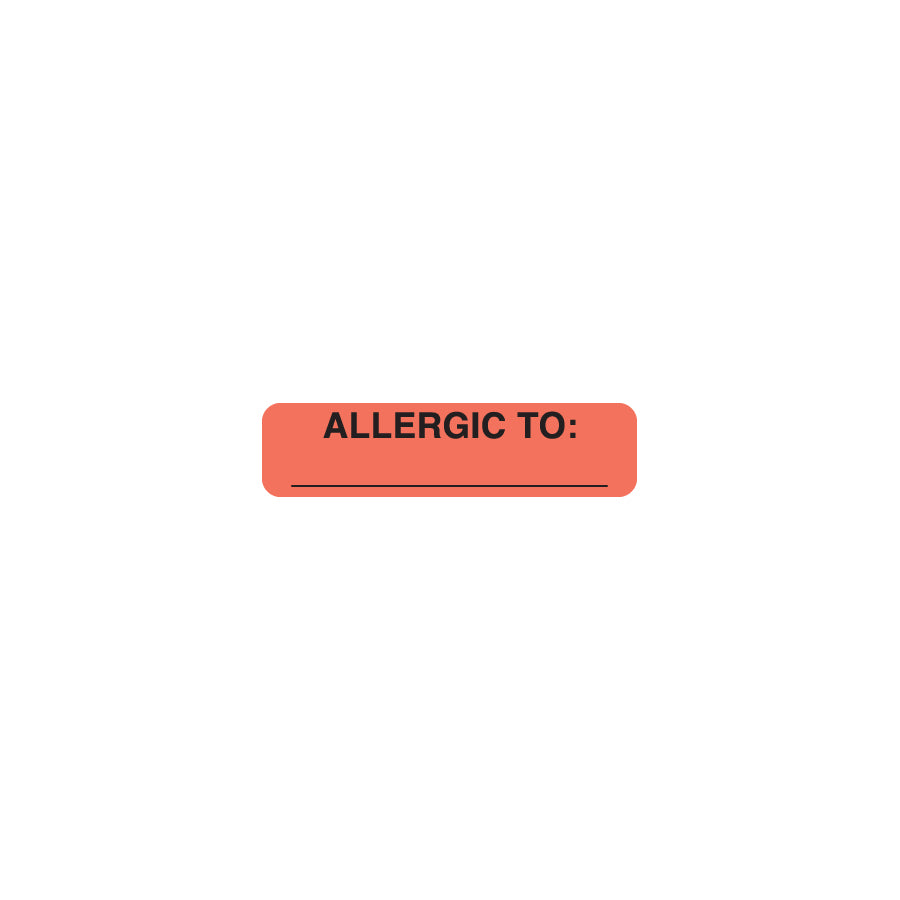 UL439 ALLERGIC TO:- Fluorescent red 1-1/4" X 5/16"- Roll of 500