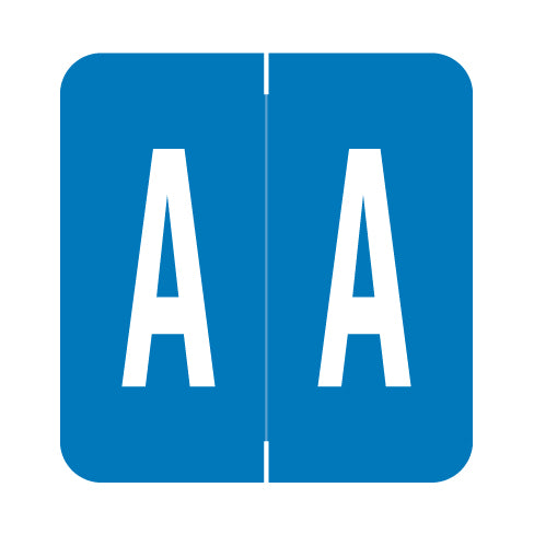 GBS Alpha "A" Labels, 1.3" x 1-1/4" Laminated- Pack of 200