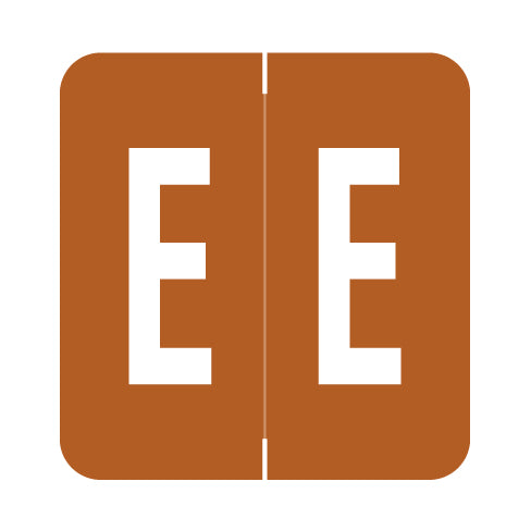 GBS Alpha "E" Labels, 1.3" x 1-1/4" Laminated- Pack of 200