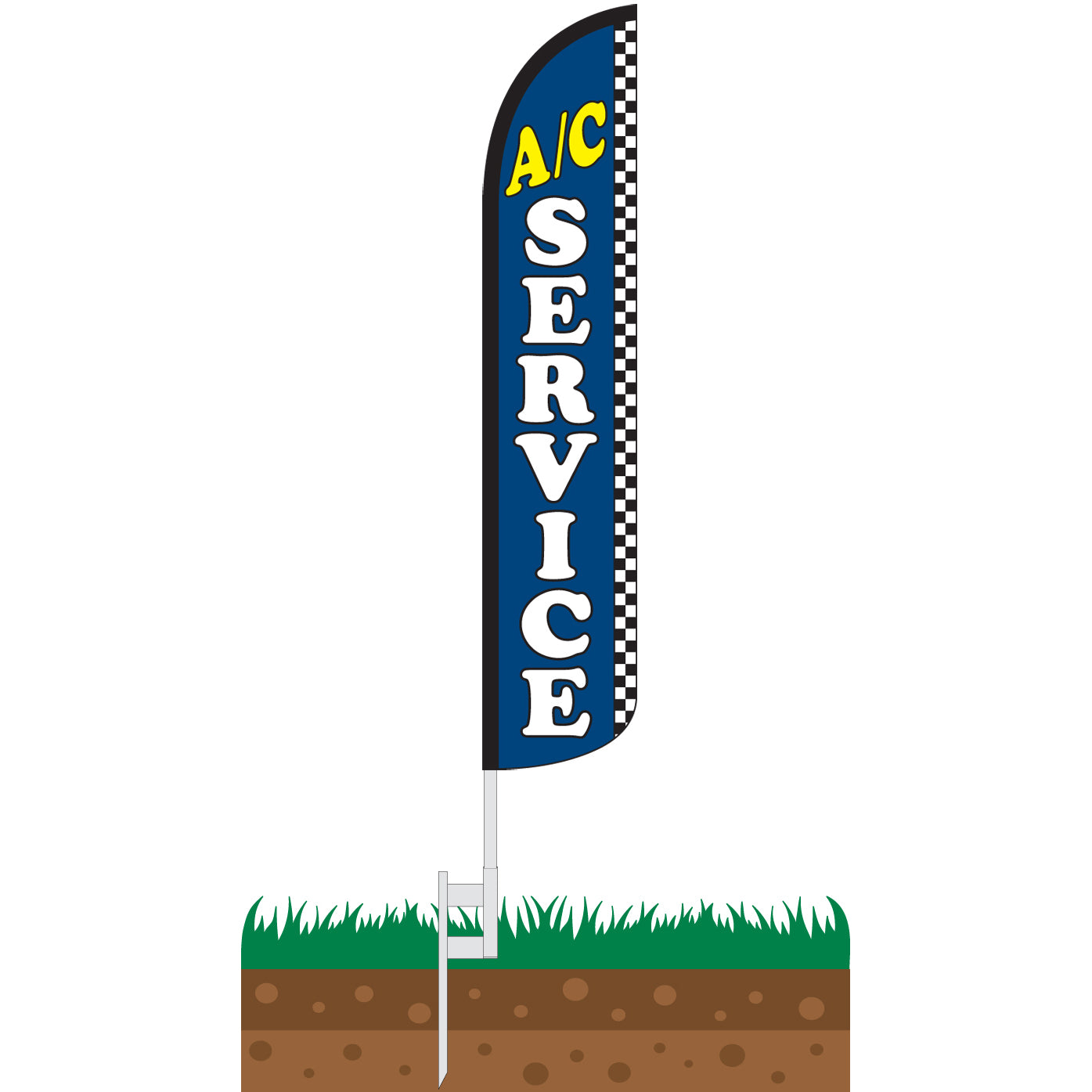 A/C Service Wind-Free Feather Flag