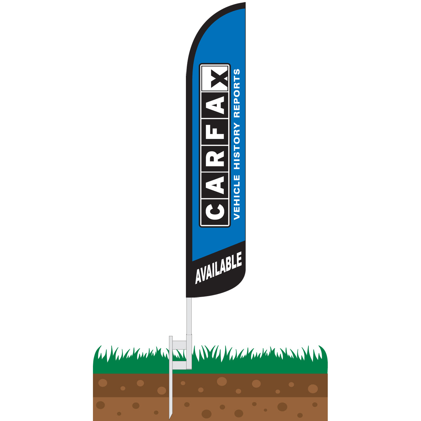 CARFAX Available Wind-Free Feather Flag