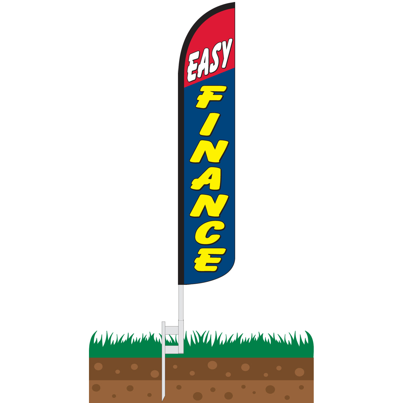 Easy Finance Wind-Free Feather Flag