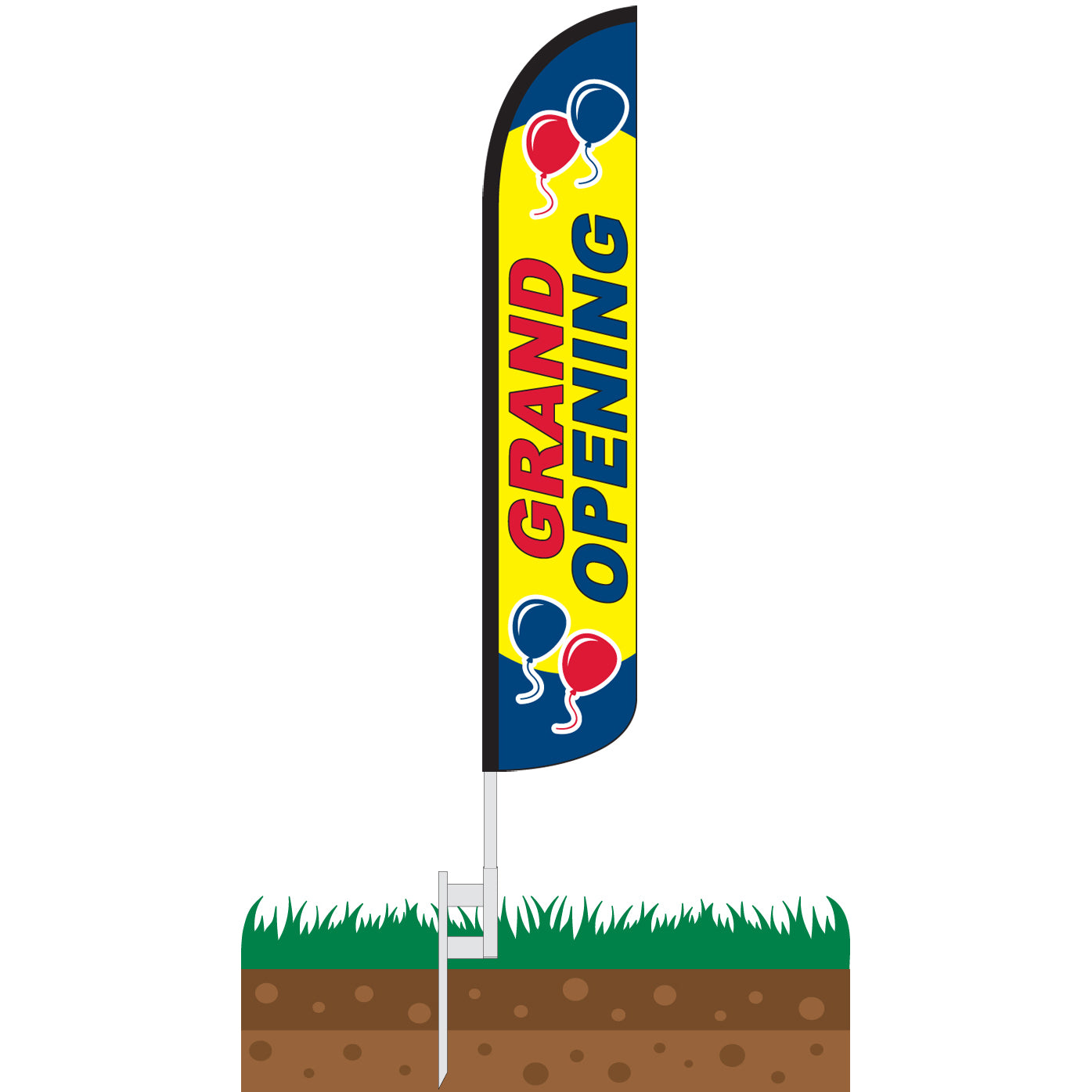 Grand Opening Wind-Free Feather Flag