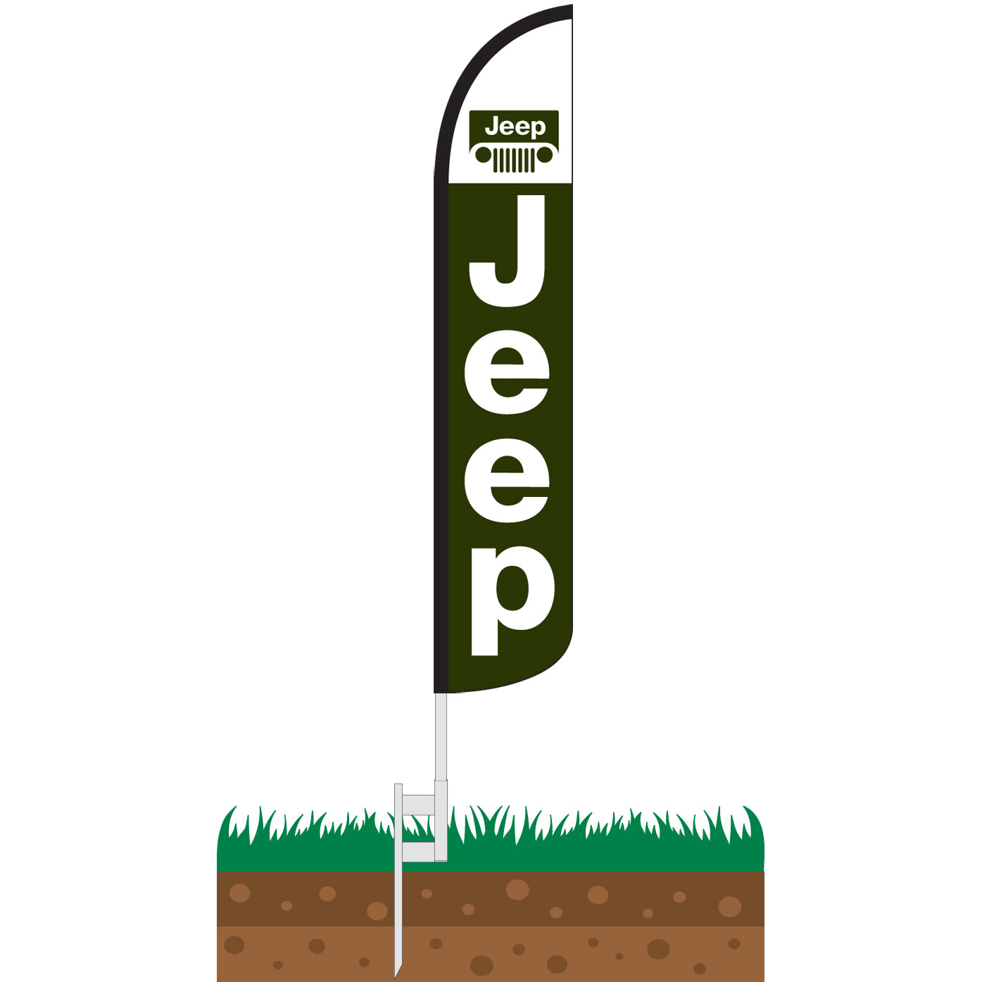 Jeep Wind-Free Feather Flag