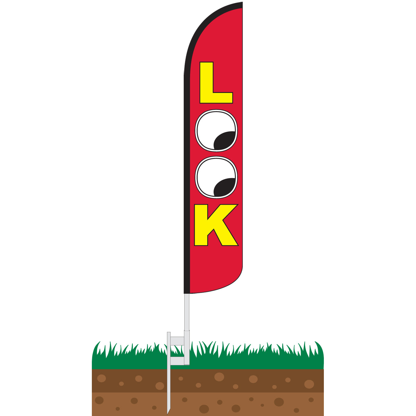 LOOK Wind-Free Feather Flag