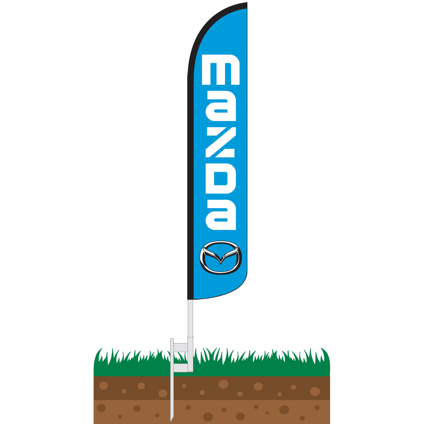 Mazda Wind-Free Feather Flag