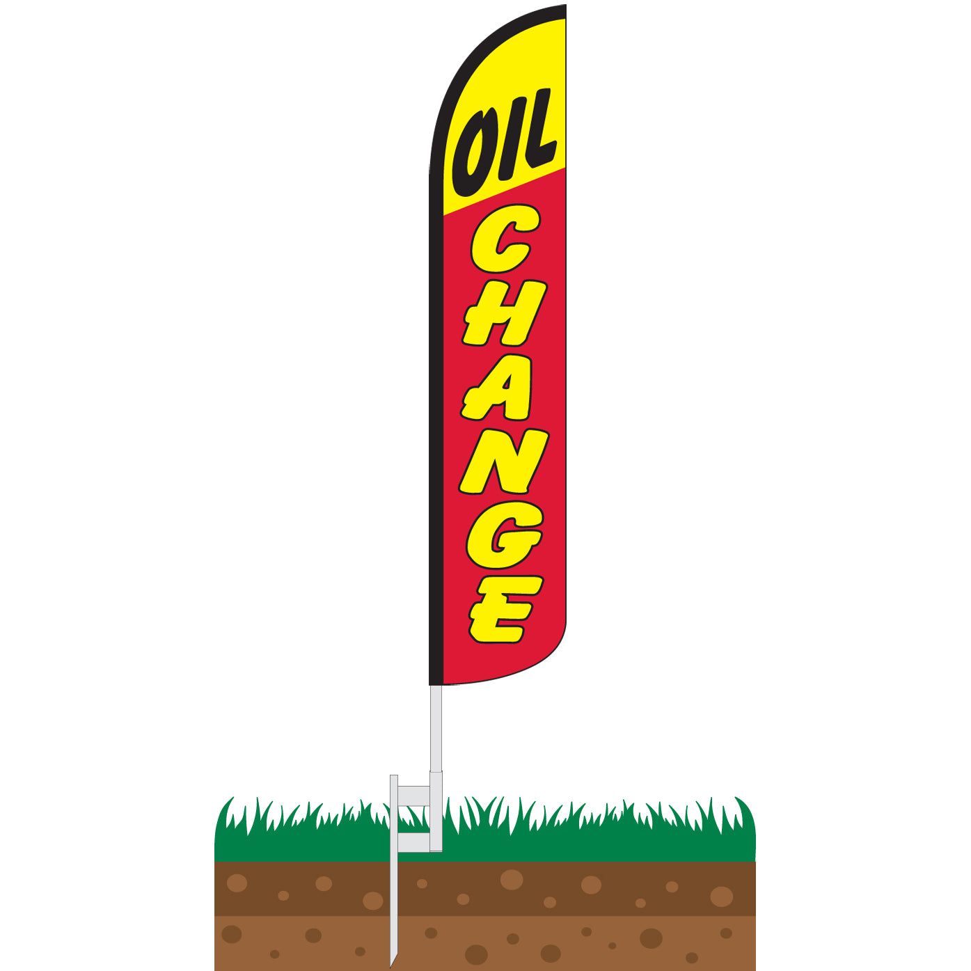 Oil Change Wind-Free Feather Flag
