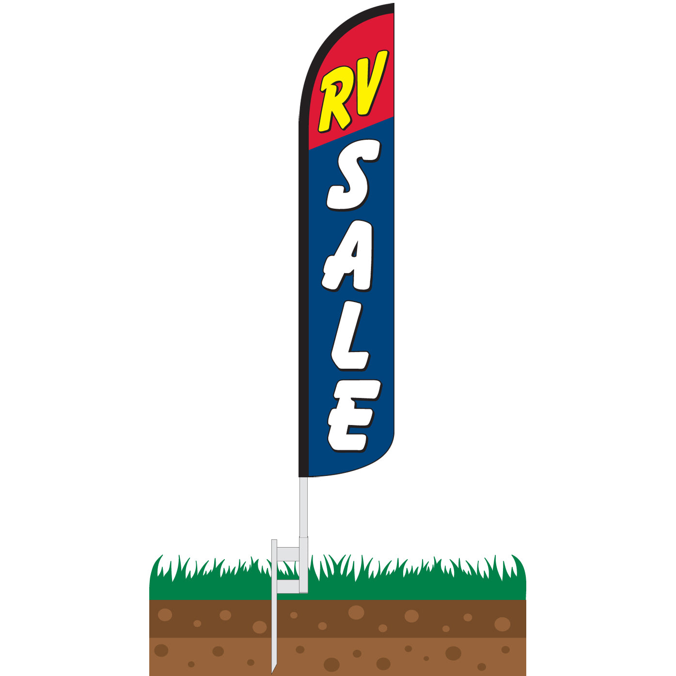 RV Sale Wind-Free Feather Flag