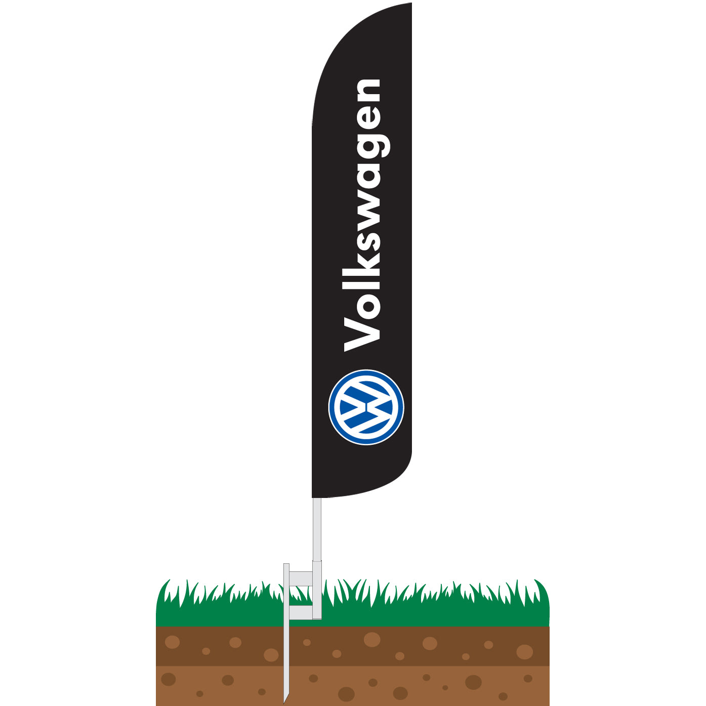 Volkswagen Wind-Free Feather Flag