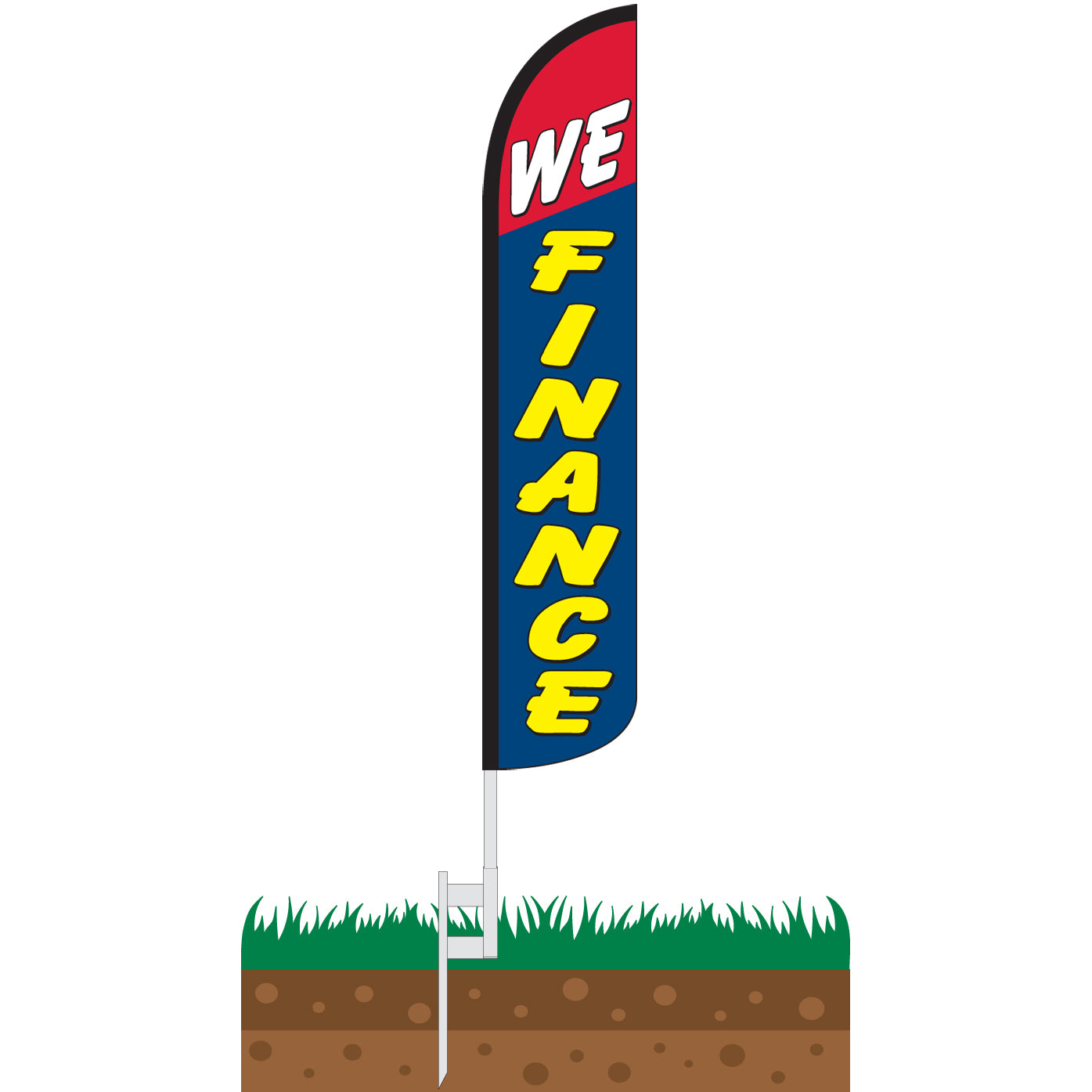 We Finance Wind-Free Feather Flag