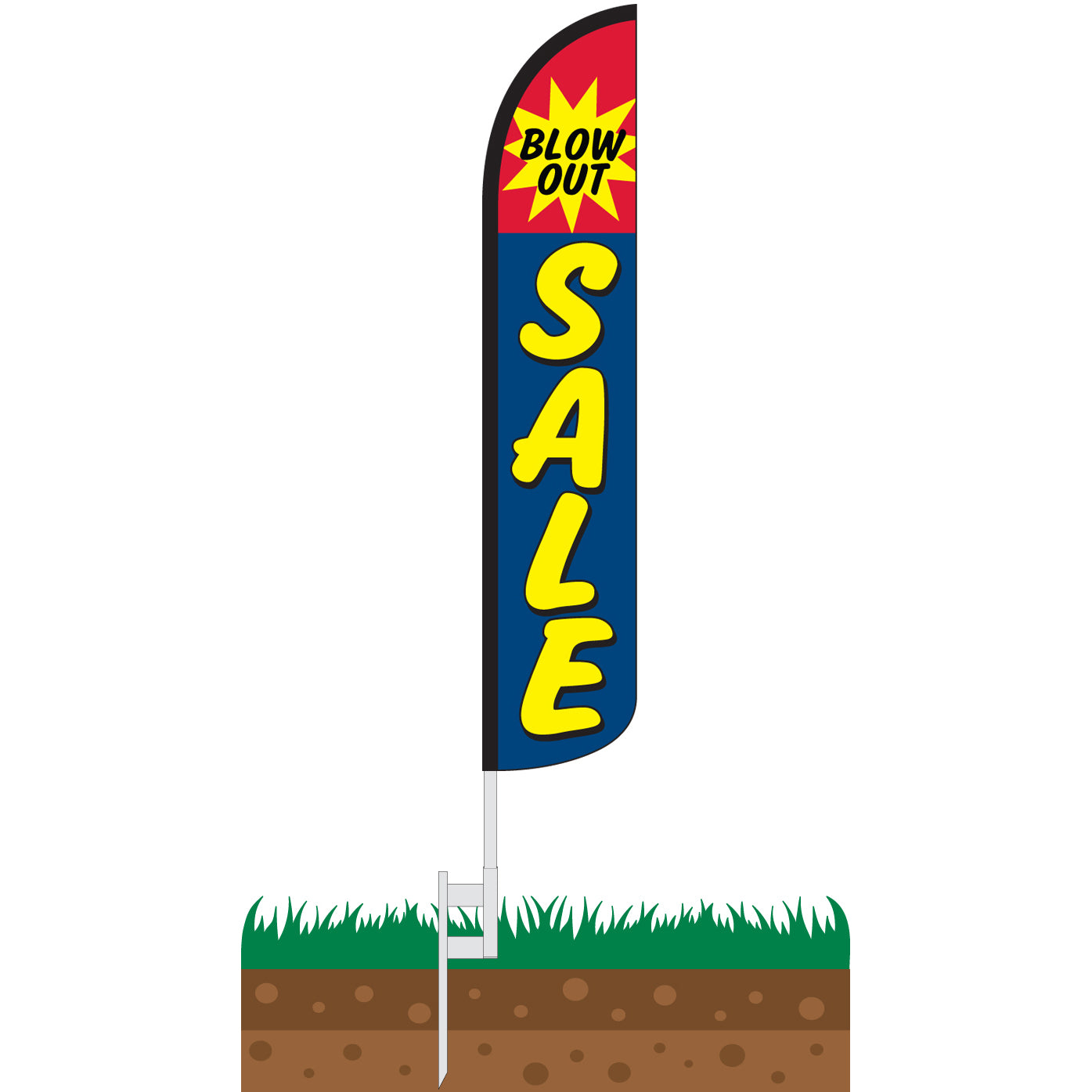 Blow Out Sale Wind-Free Feather Flag