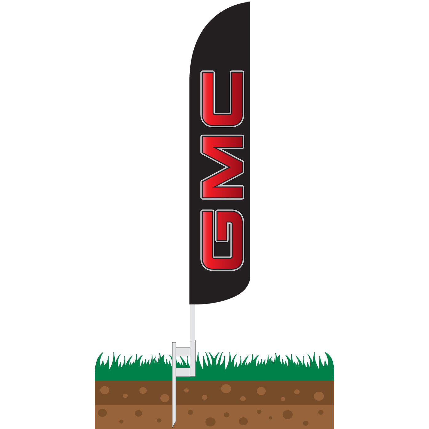 GMC Wind-Free Feather Flag