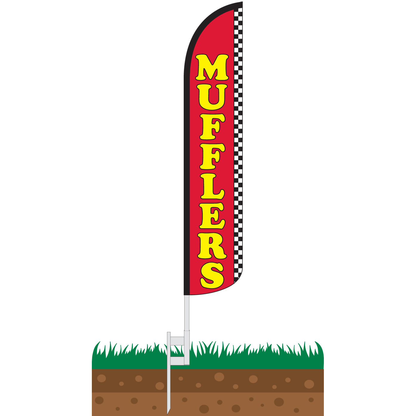 Mufflers Wind-Free Feather Flag