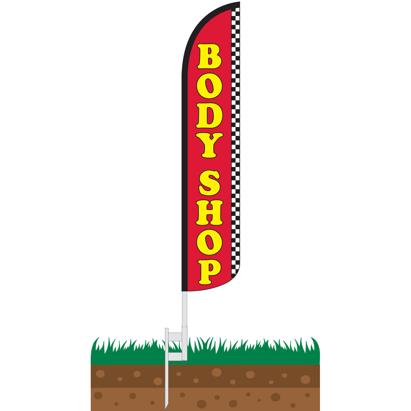 Body Shop Wind-Free Feather Flag