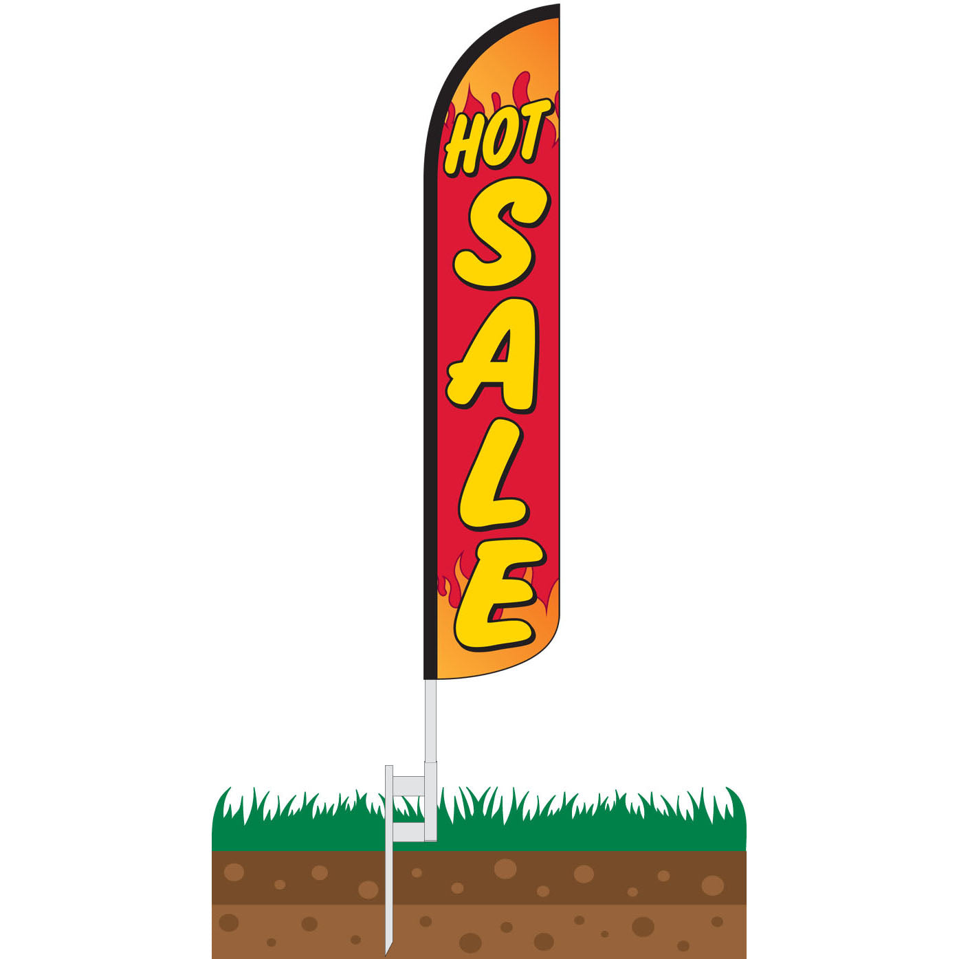 Hot Sale Wind-Free Feather Flag
