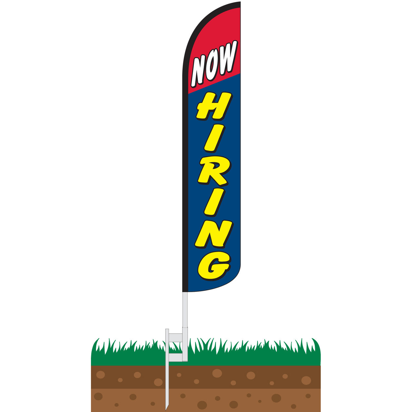 Now Hiring Wind-Free Feather Flag