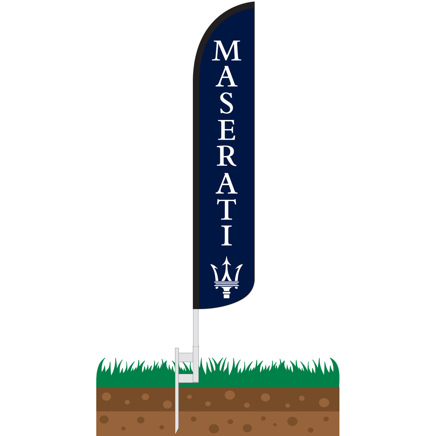 Maserati Wind-Free Feather Flag